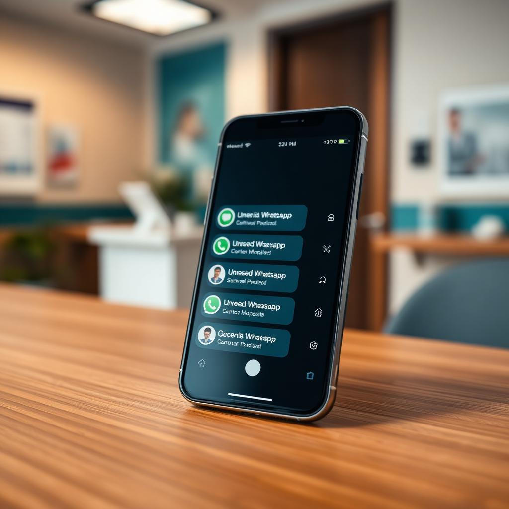 Celular com chamadas e mensagens perdidas na recepção